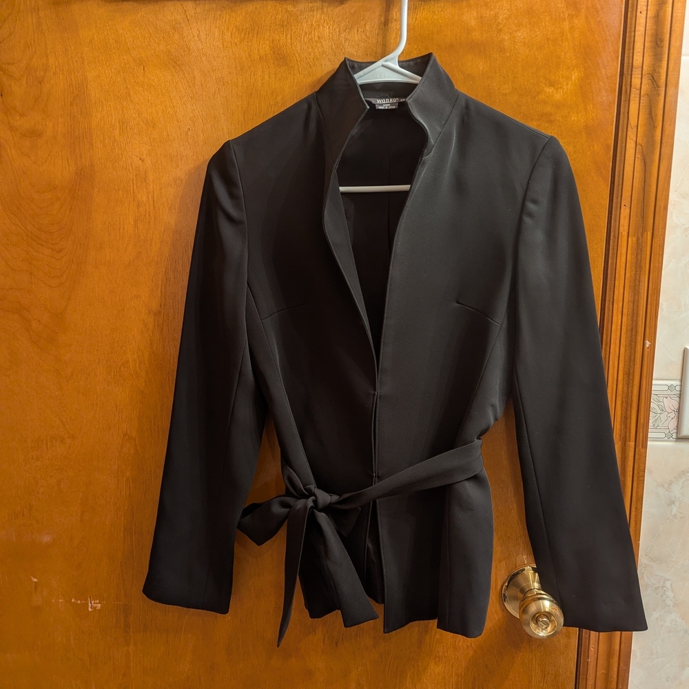 Black Women's Jacket with Belt